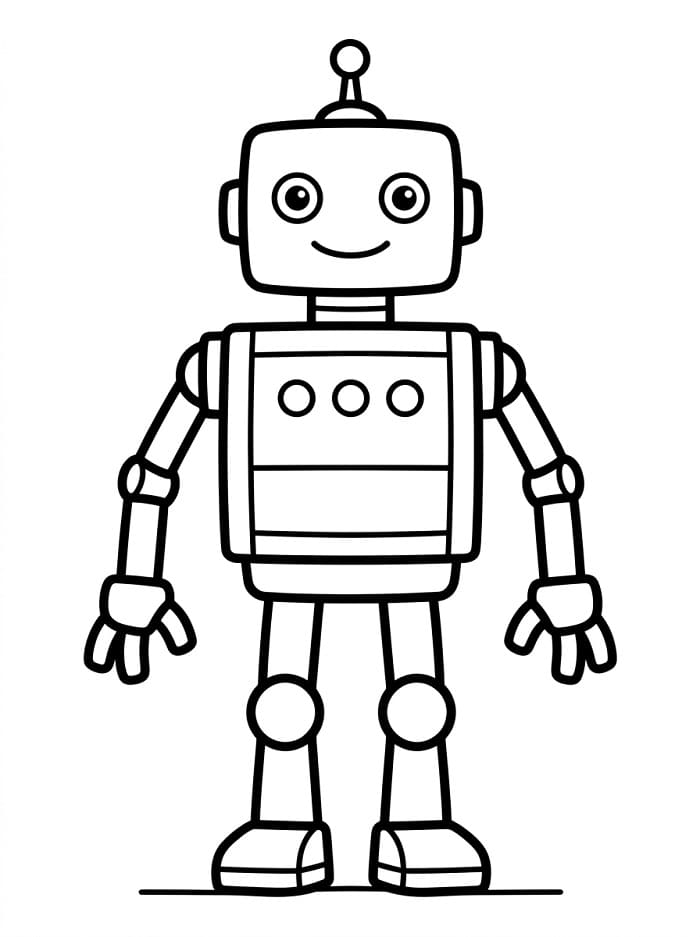 Cartoon Roboter ausmalbilder
