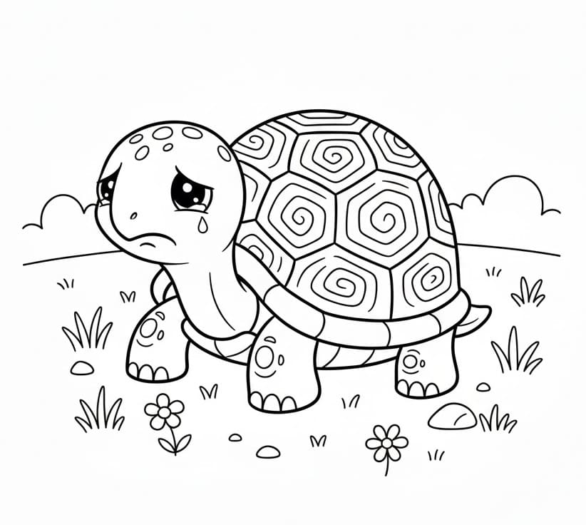 Cartoon Schildkröte ausmalbilder