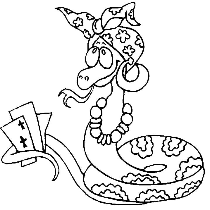 Cartoon Schlange ausmalbilder