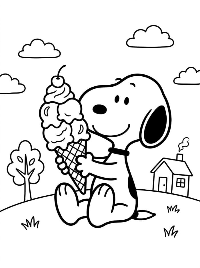 Cartoon Snoopy ausmalbilder