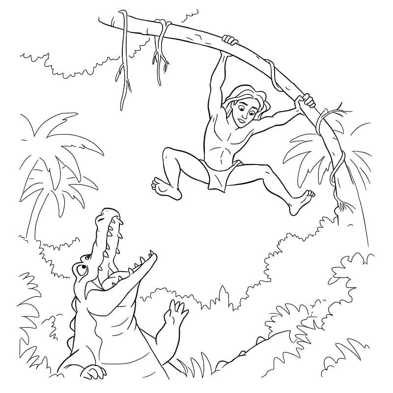 Cartoon Tarzan ausmalbilder