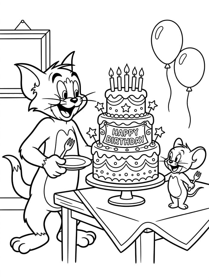 Cartoon Tom und Jerry ausmalbilder