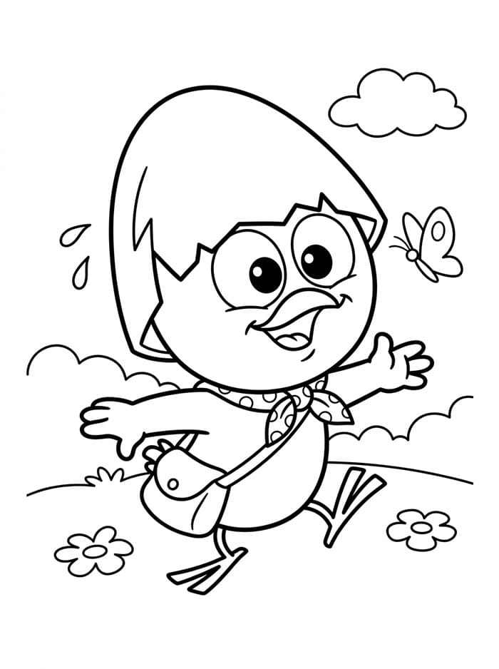 Cartoon niedlicher Calimero ausmalbilder