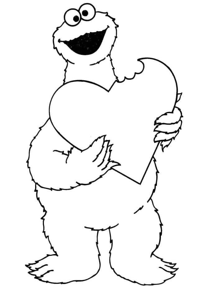 Cartoon niedlicher Krümelmonster ausmalbilder