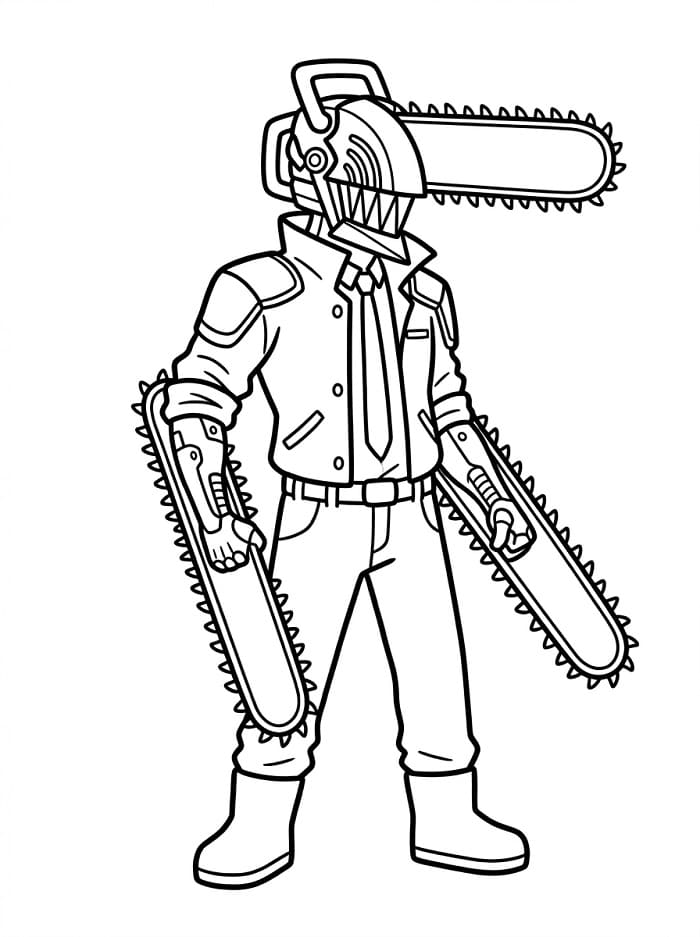 Chainsaw Man ausmalbilder