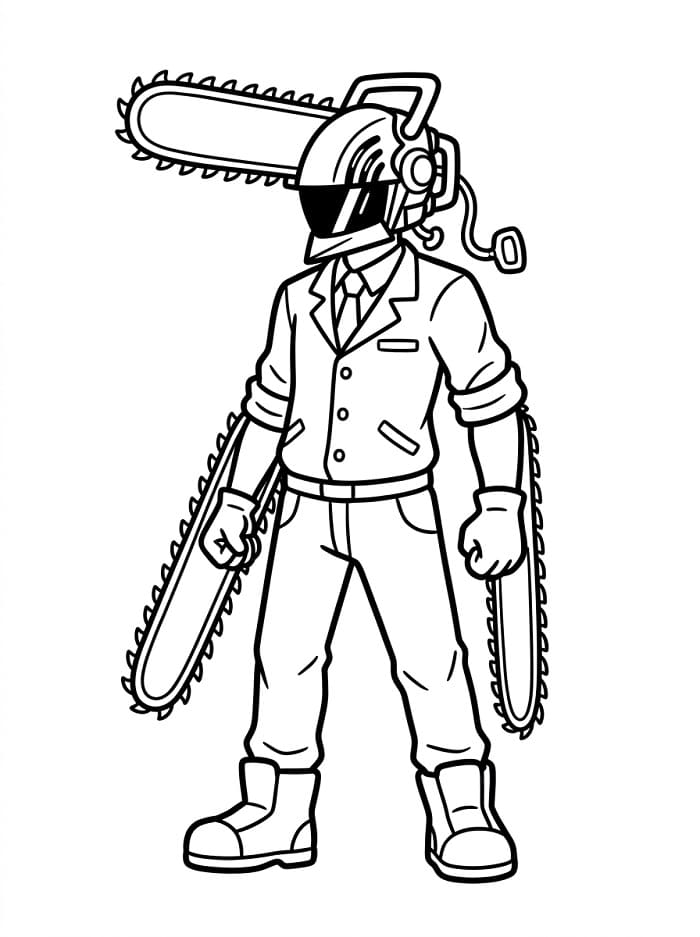 Chainsaw Man kostenlos ausmalbilder