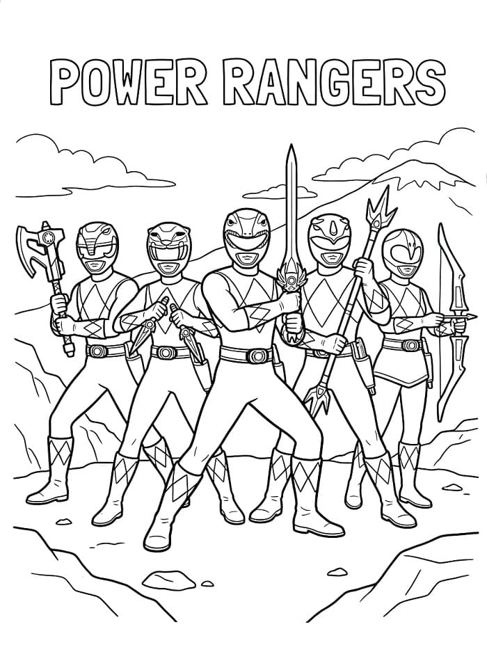 Charakter in Power Rangers ausmalbilder