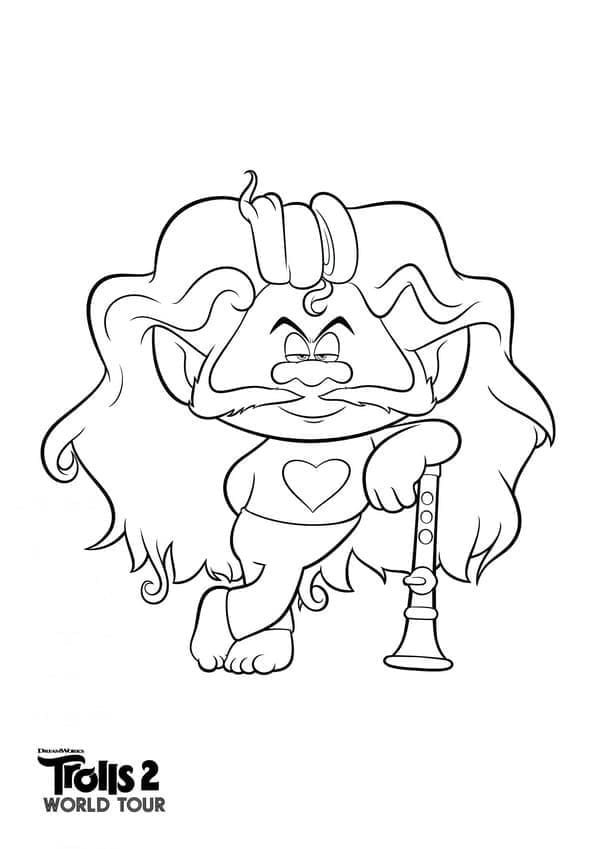 Chaz aus Trolls ausmalbilder
