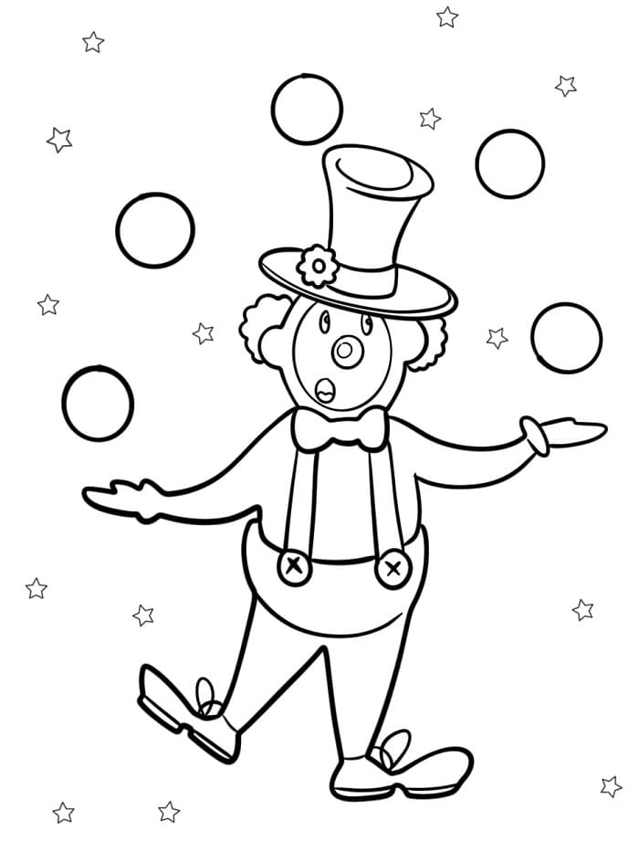 Clown gratis ausmalbilder
