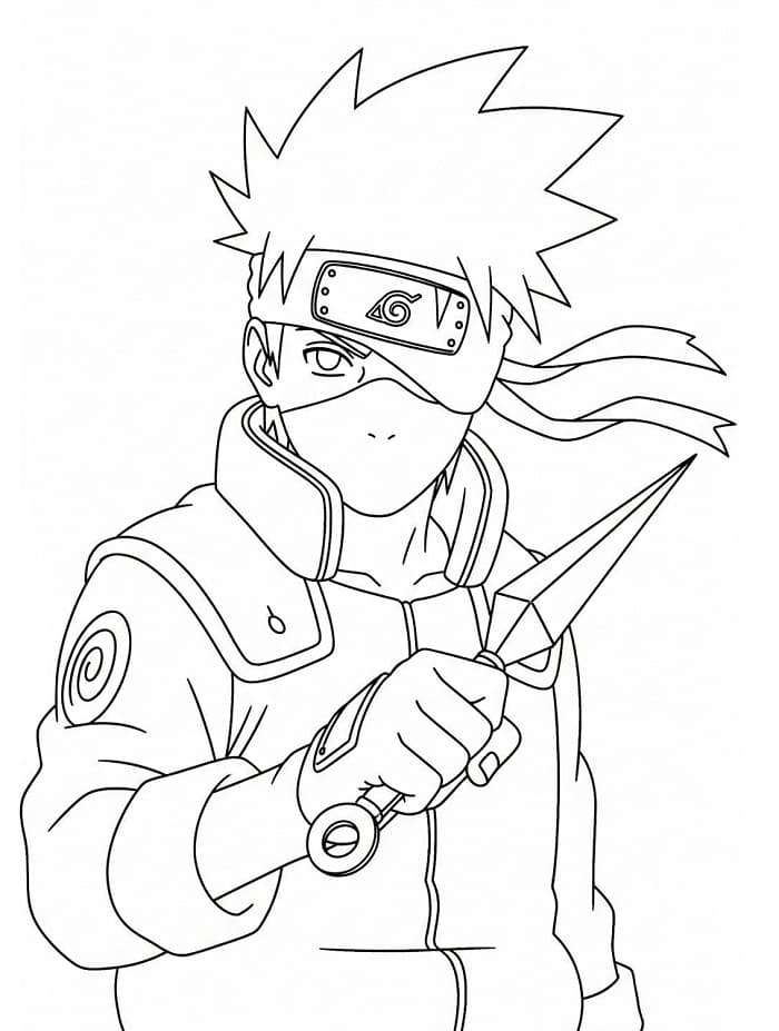 Comic-Kakashi ausmalbilder