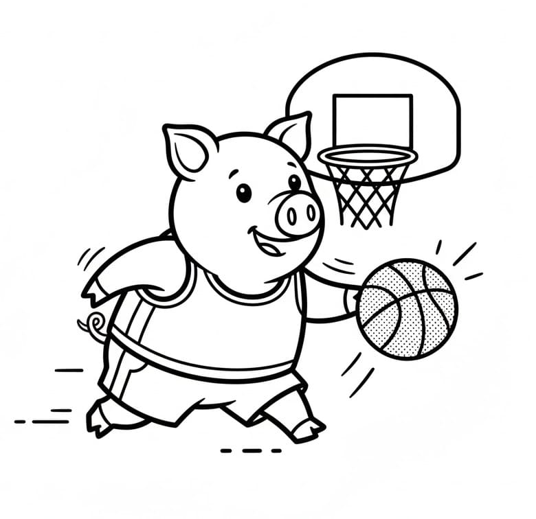 Comic-Schwein ausmalbilder