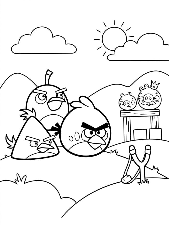 Coole Angry Birds ausmalbilder