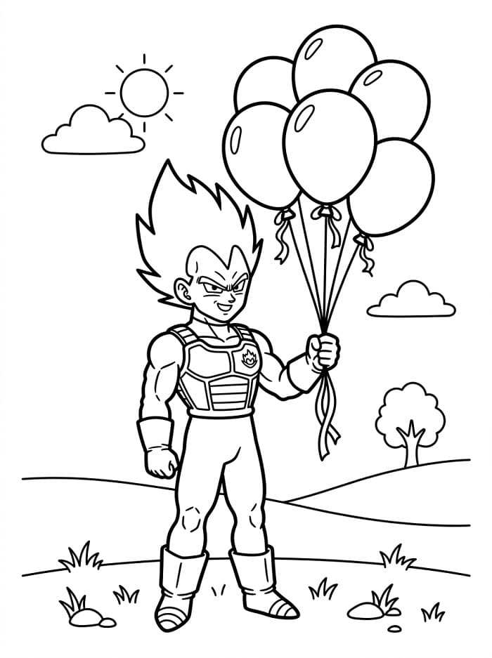 Coole Vegeta ausmalbilder