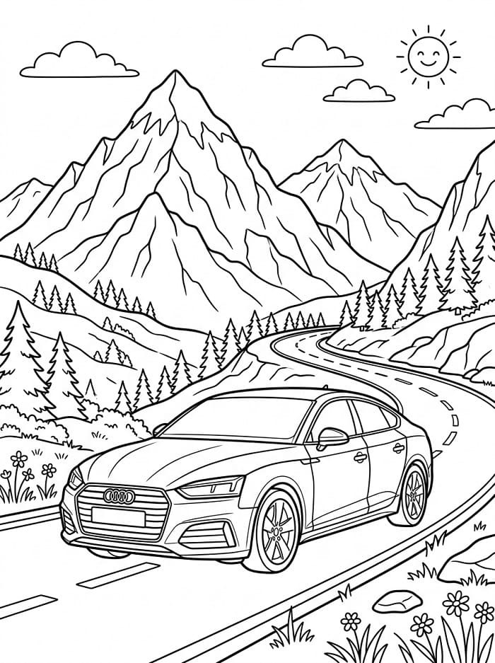 Cooler Audi ausmalbilder