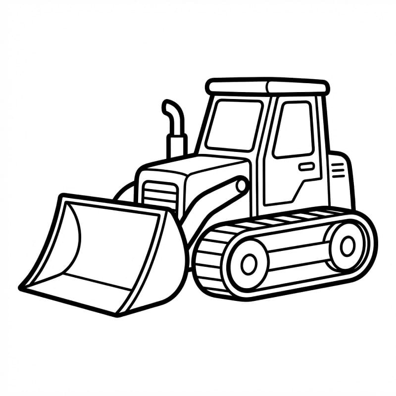 Cooler Bulldozer ausmalbilder