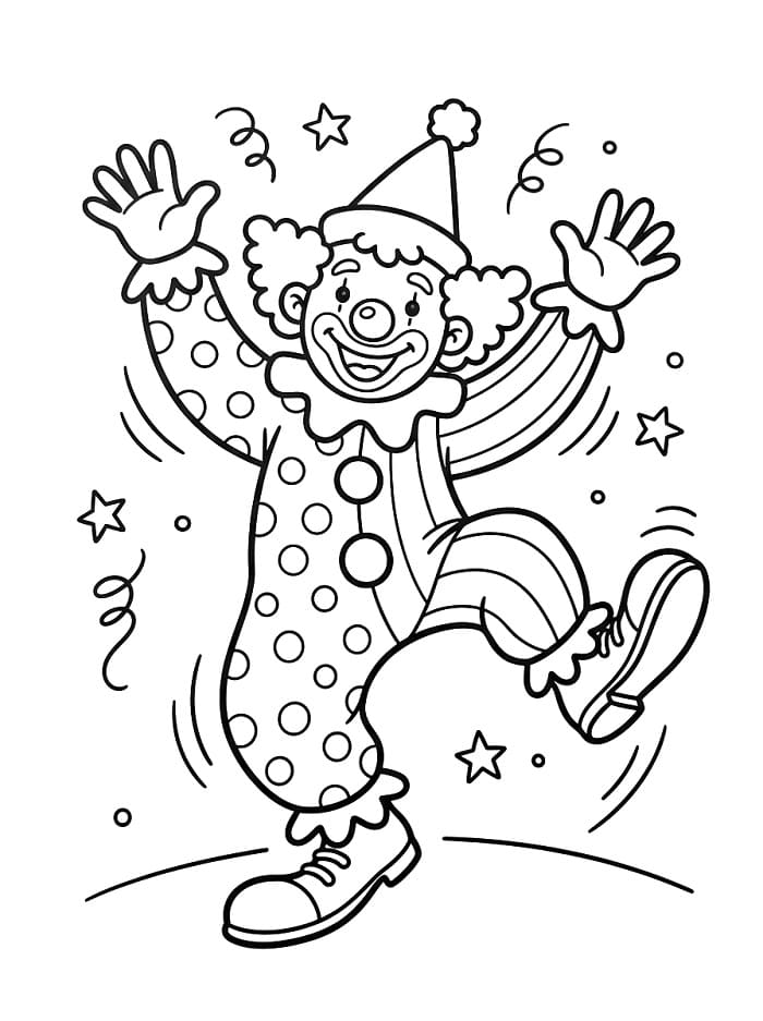 Cooler Clown ausmalbilder