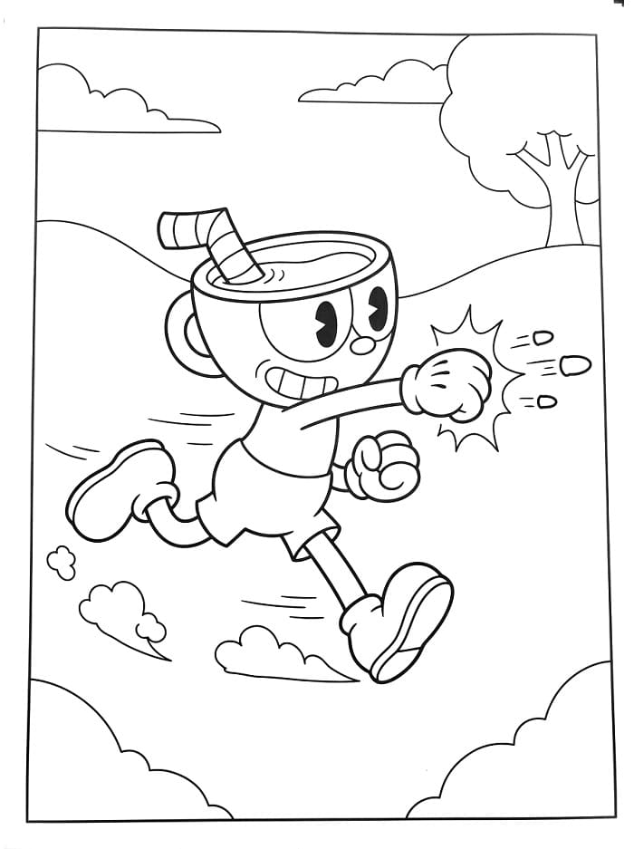 Cooler Cuphead ausmalbilder