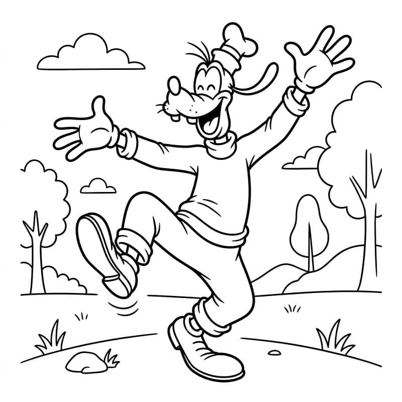 Cooler Goofy ausmalbilder