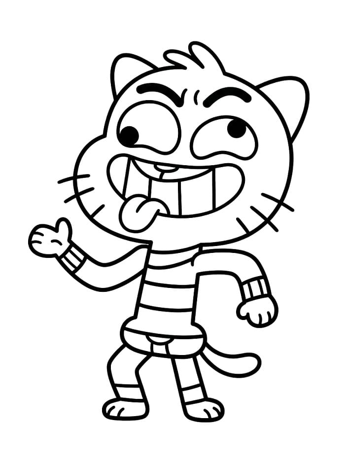 Cooler Gumball ausmalbilder