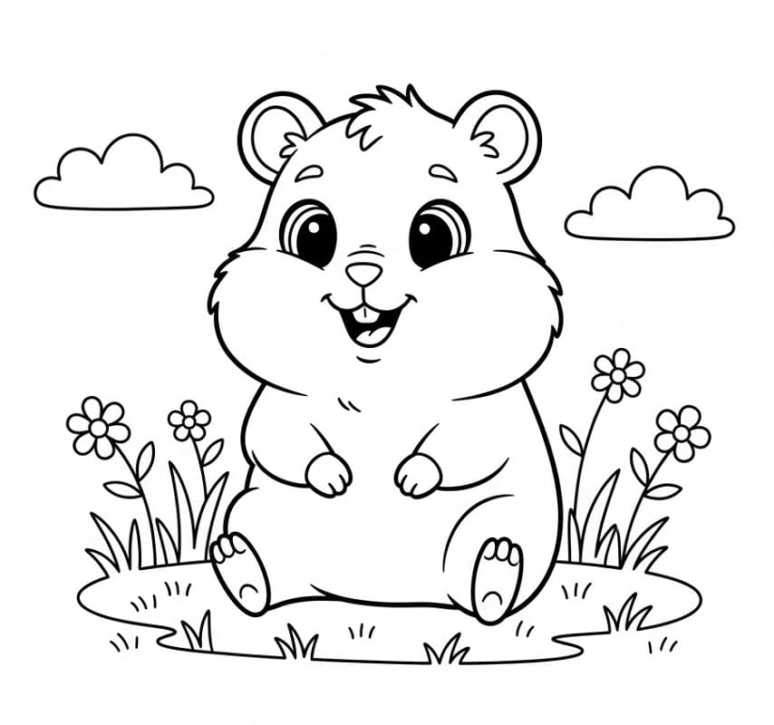 Cooler Hamster ausmalbilder