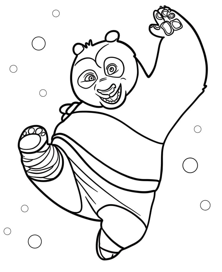 Cooler Kung Fu Panda ausmalbilder