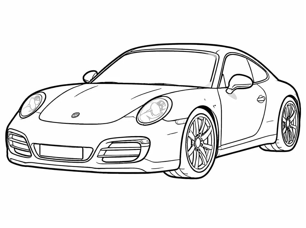 Cooler Porsche ausmalbilder
