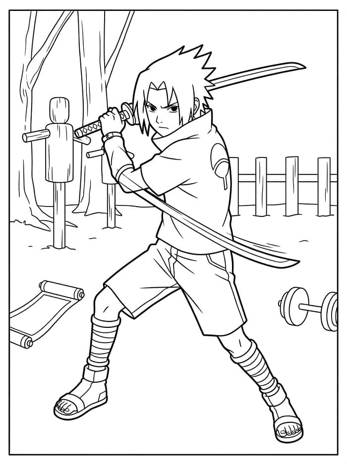 Cooler Sasuke ausmalbilder