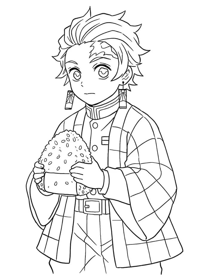 Cooler Tanjiro ausmalbilder