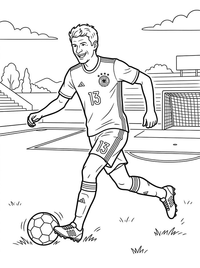 Cooler Thomas Müller ausmalbilder