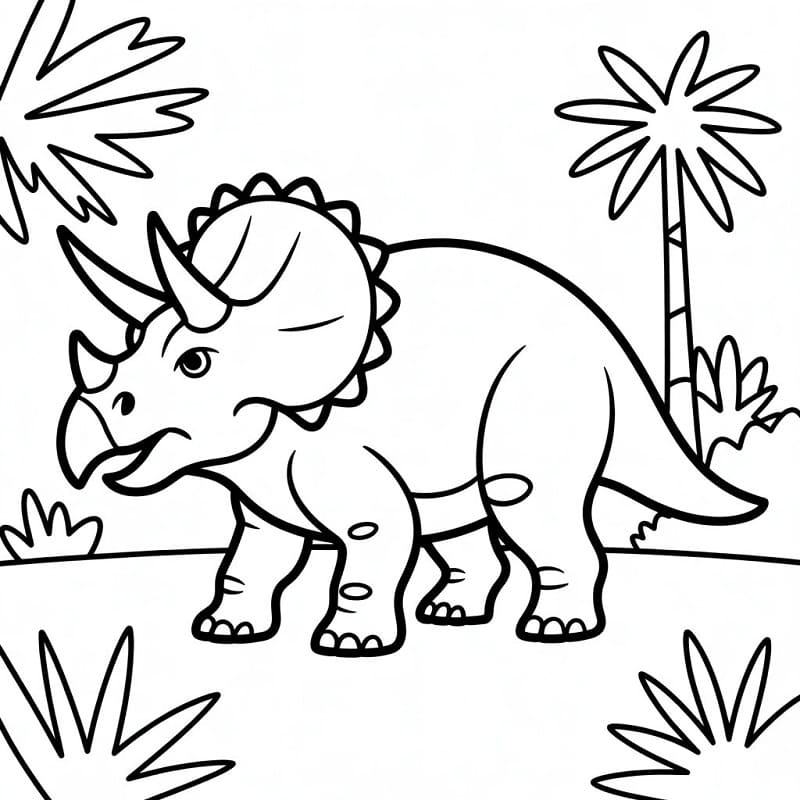 Cooler Triceratops Dinosaurier ausmalbilder