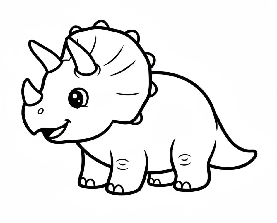Cooler Triceratops ausmalbilder