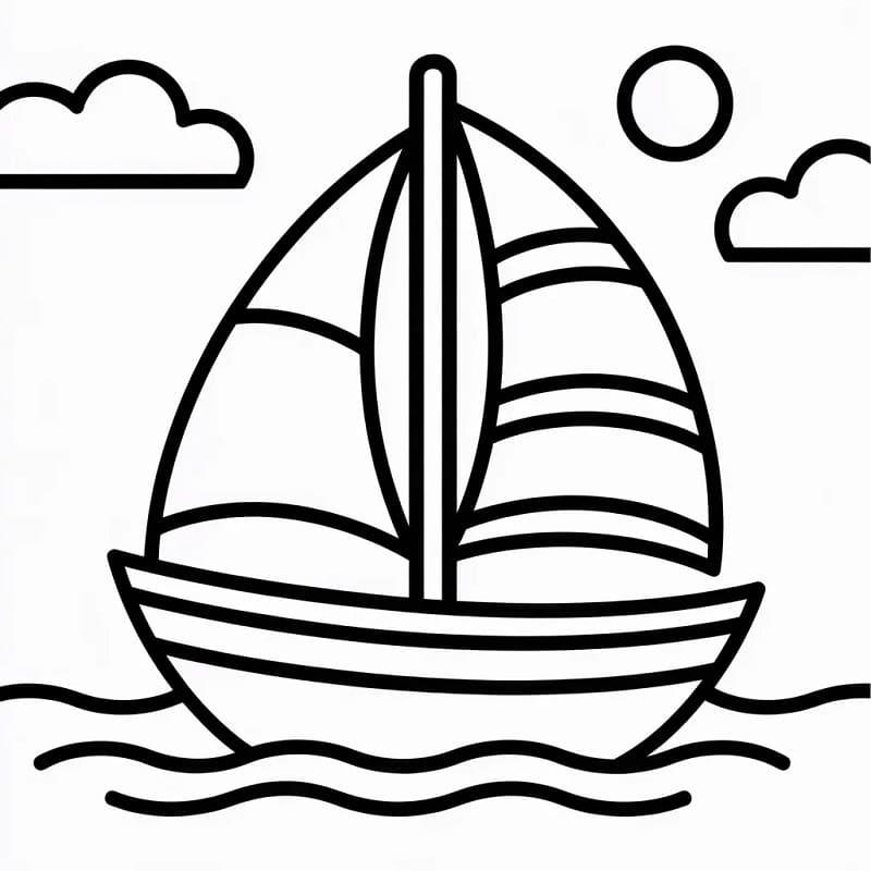 Cooles Boot ausmalbilder