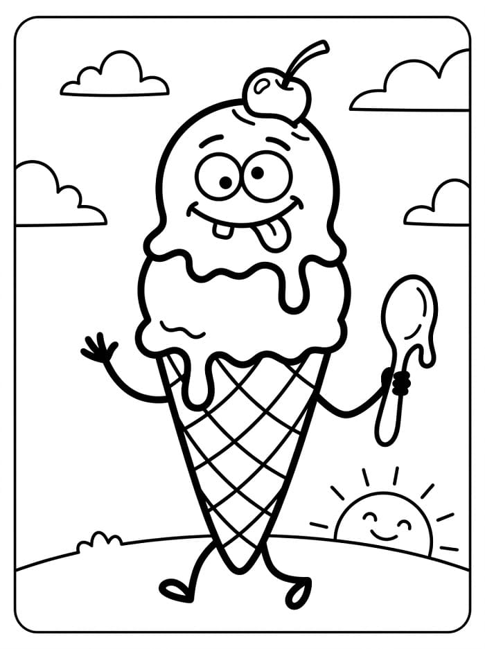 Cooles Eis ausmalbilder