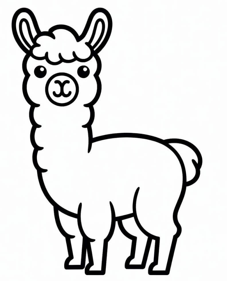 Cooles Lama ausmalbilder