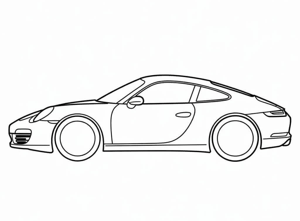 Cooles Porsche Auto ausmalbilder