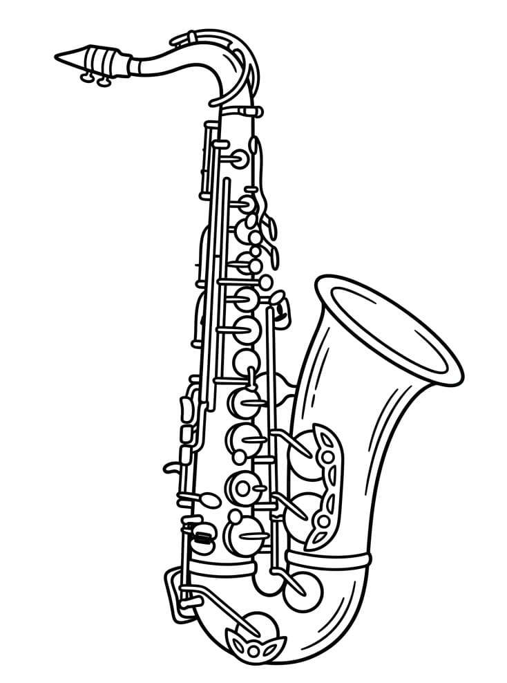 Cooles Saxophon ausmalbilder