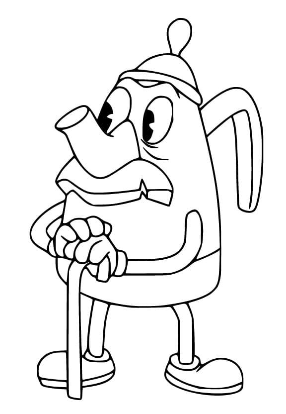 Cuphead für 1-jährige Kinder ausmalbilder