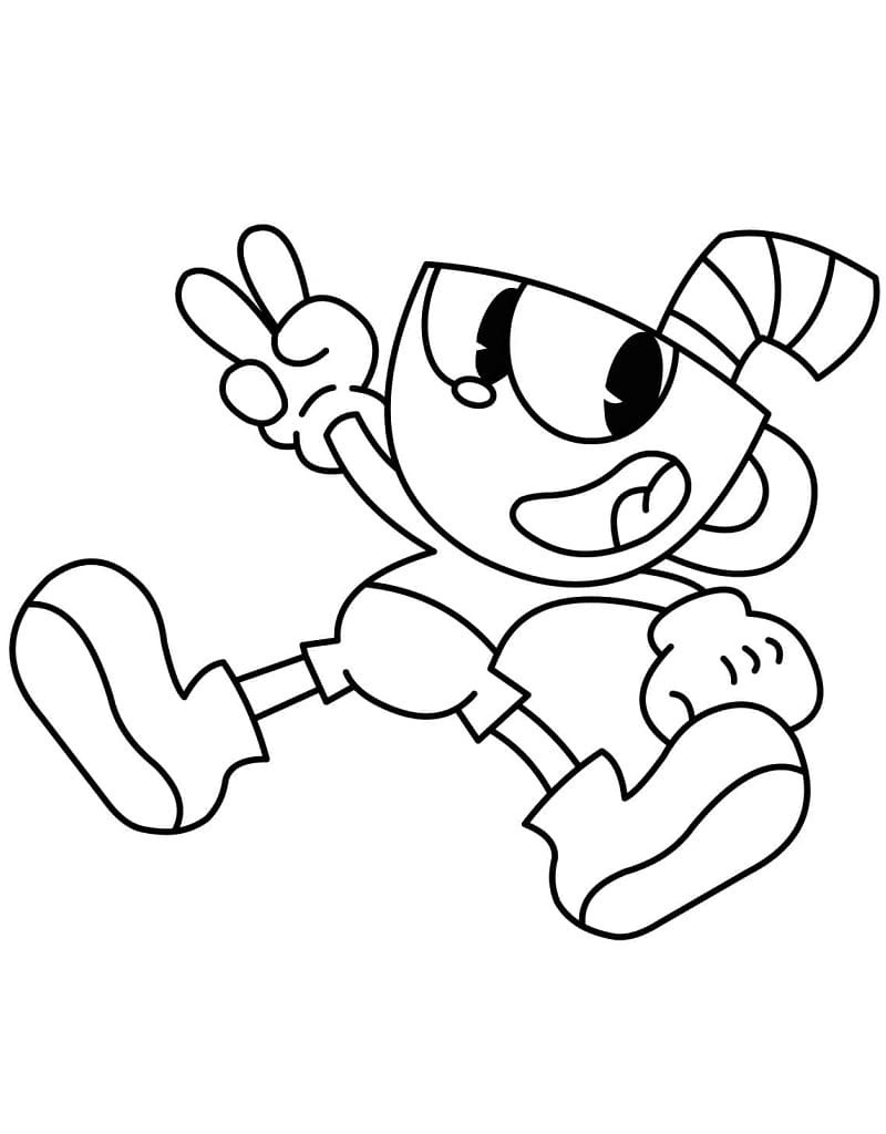 Cuphead zum Drucken ausmalbilder