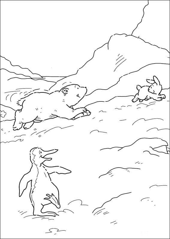 Der kleine Eisbär als Comicfigur ausmalbilder
