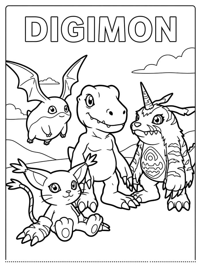 Digimon für 2-jährige Kinder ausmalbilder