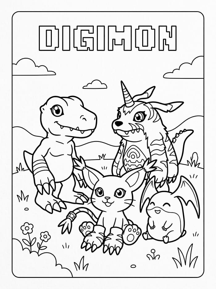 Digimon ausmalbilder