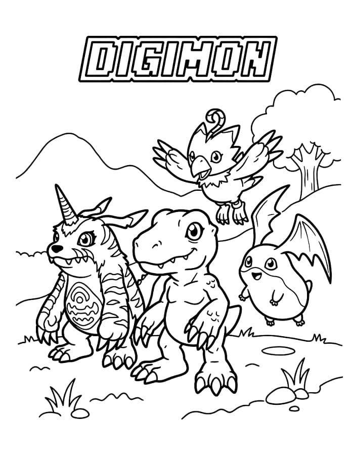 Digimon für 6-jährige Kinder ausmalbilder