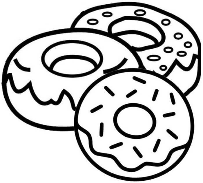 Donut für 3-jährige Kinder ausmalbilder