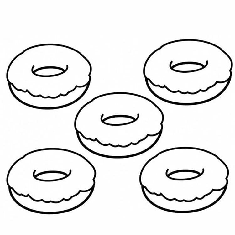 Donut für 5-jährige Kinder ausmalbilder