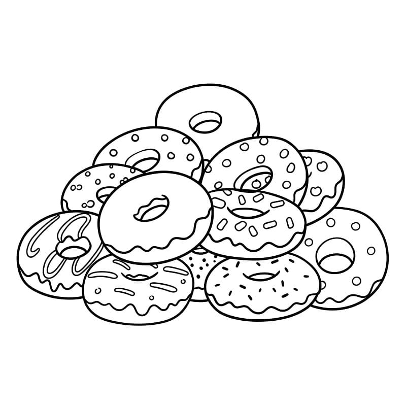 Donut gratis ausmalbilder