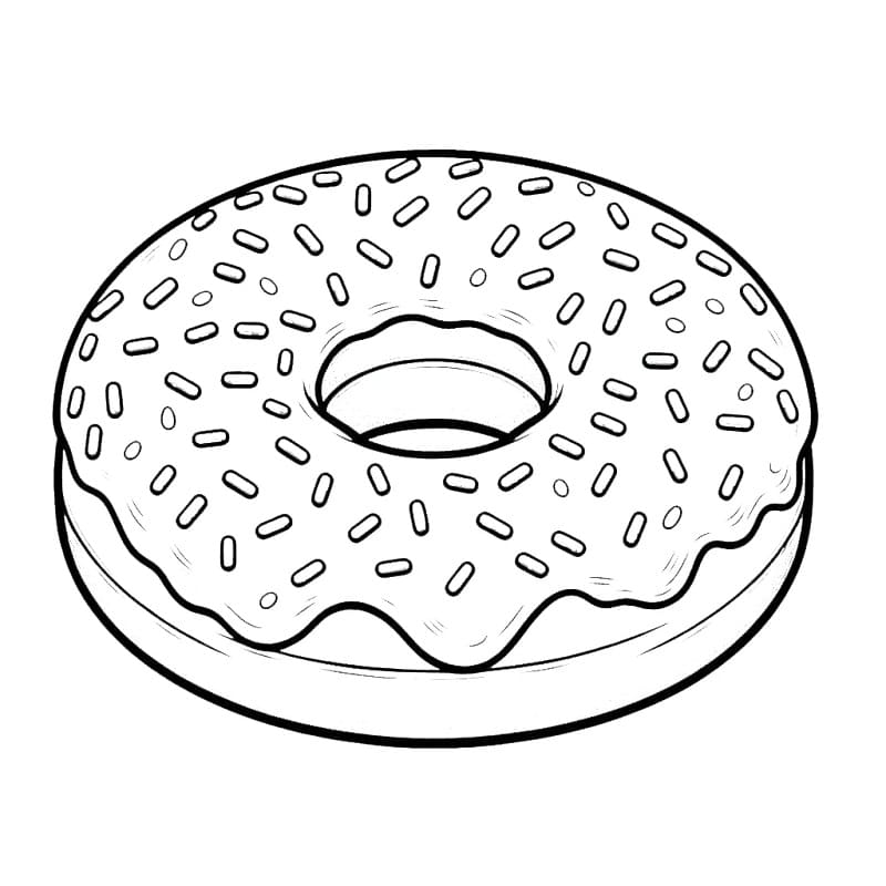 Donut kostenlos ausmalbilder