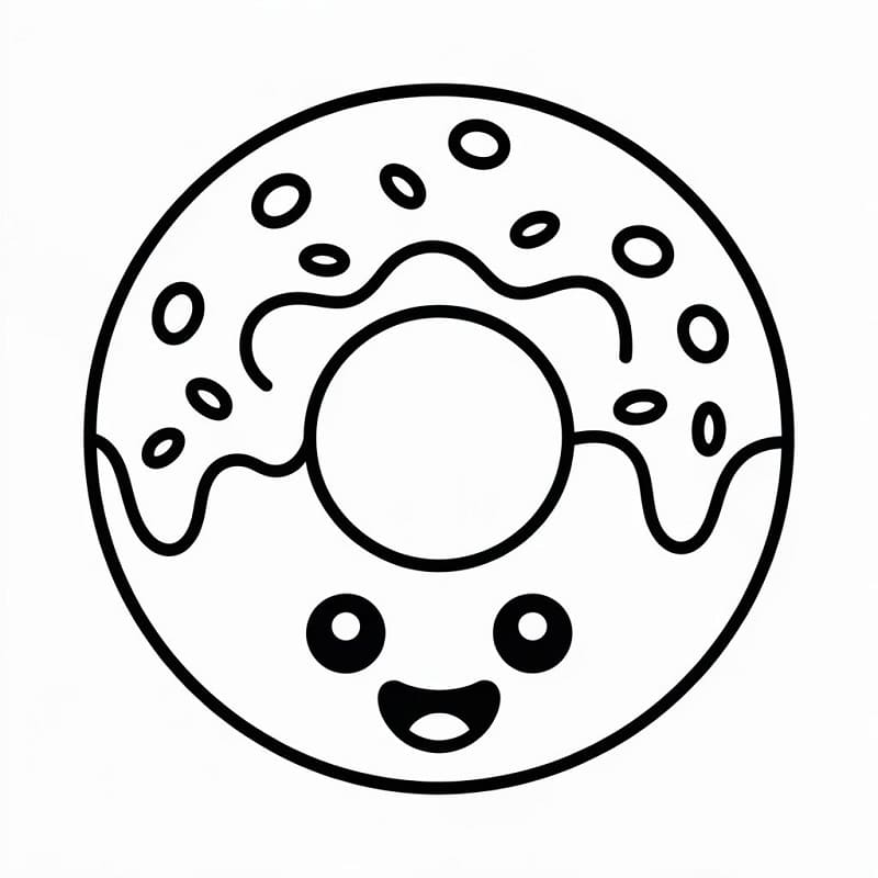 Donut zum Ausdrucken ausmalbilder