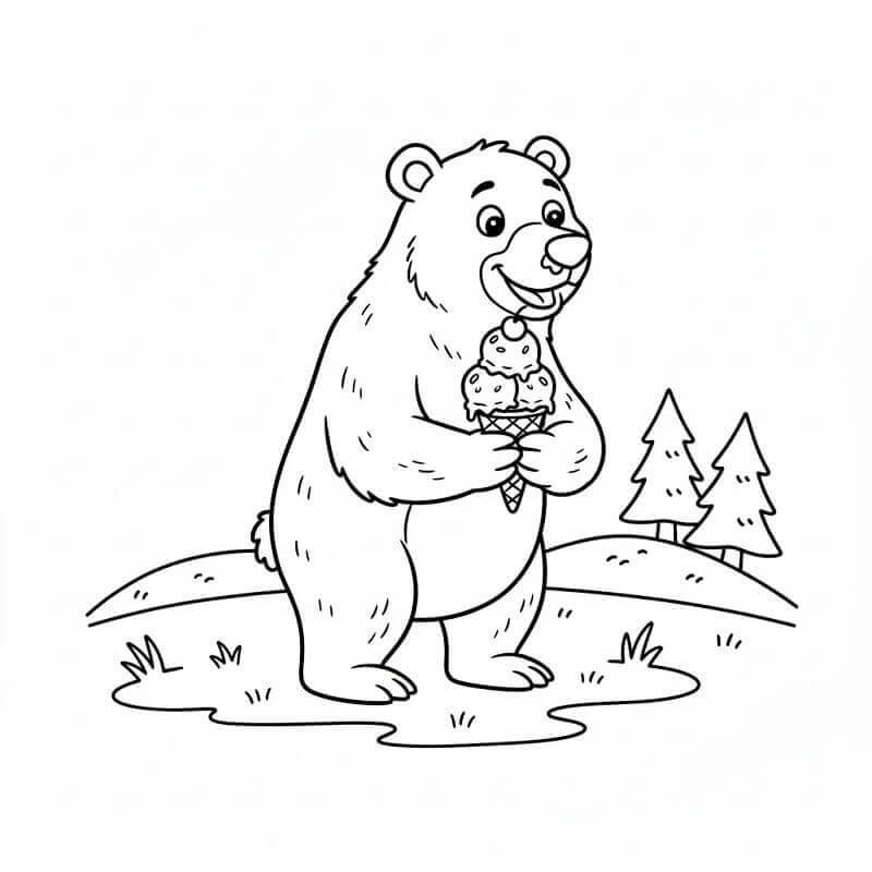 Druckbare Bärenbilder ausmalbilder