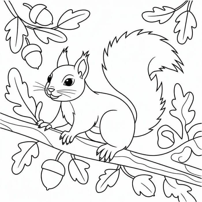 Druckbare Eichhörnchen Bilder ausmalbilder