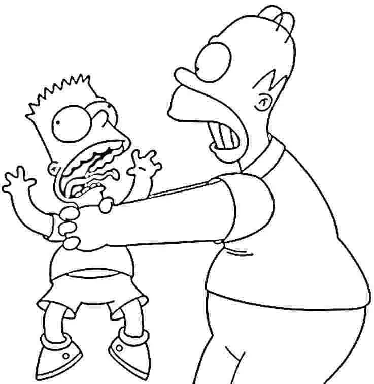 Druckbare Simpsons kostenlos ausmalbilder